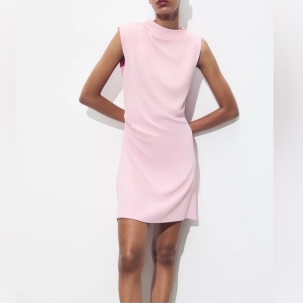 Zara Soft Pink Sleeveless Mini Dress